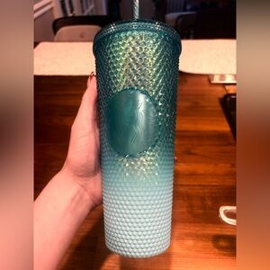 Starbucks 24 ounce blue crystal tumbler, great condition-  smoke free home.